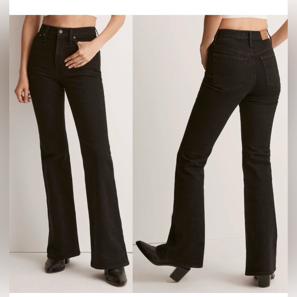 Madewell Women's Perfect Vintage Black Flare Classy Versatile Jeans Size 33T